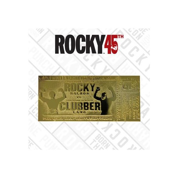 Rocky III Clubber Lang 24K Gold Plated Limited Edition Fight Ticket-ROCKY-103G