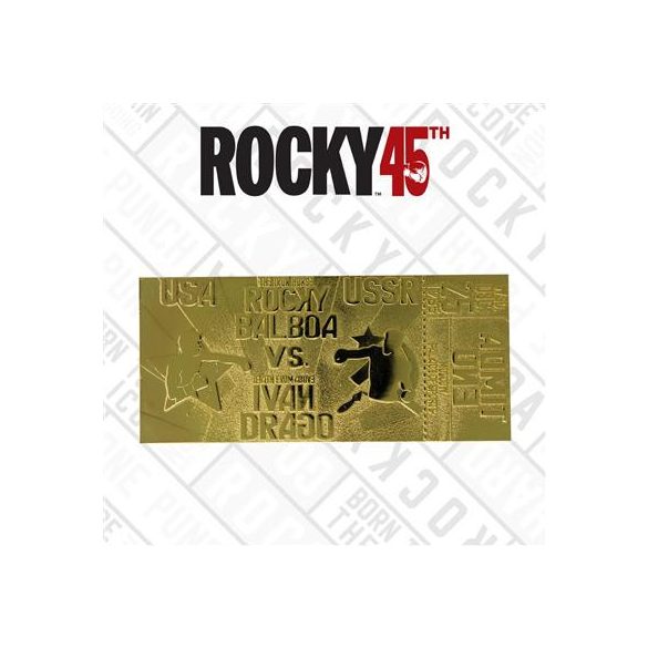 Rocky IV Ivan Drago 24K Gold Plated Limited Edition Fight Ticket-ROCKY-104G