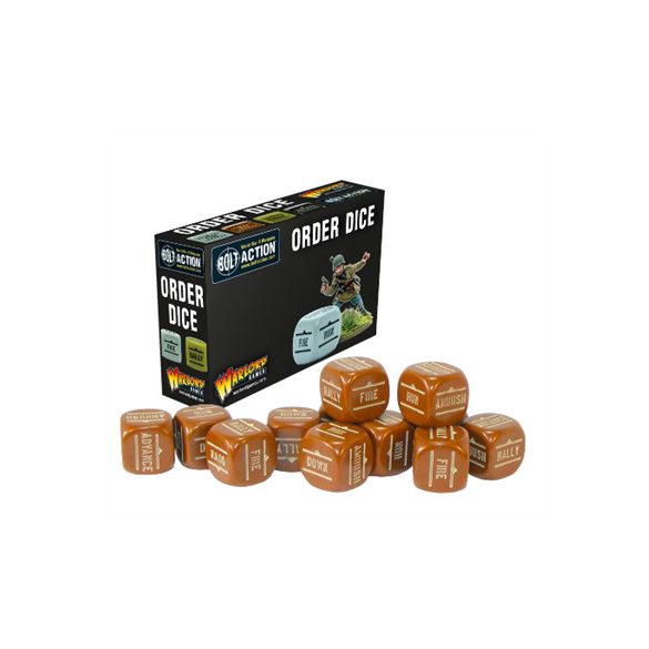 Bolt Action - Bolt Action Orders Dice - Brown (12)-402616013