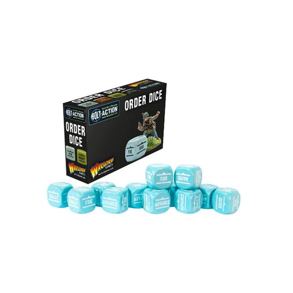 Bolt Action - Bolt Action Orders Dice - Blue (12)-402616014