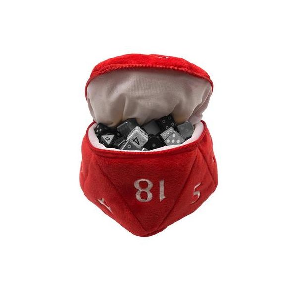 UP - D20 Plush Dice Bag - Red-15757