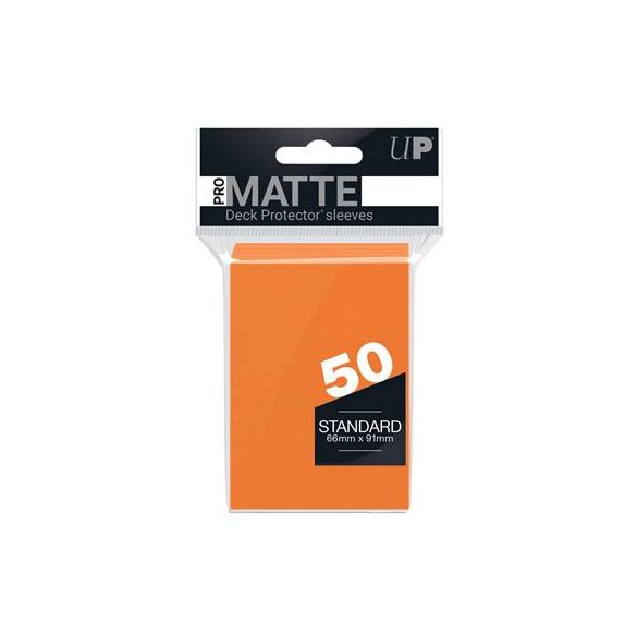 UP - Standard Sleeves - Pro-Matte - Non Glare - Orange (50 Sleeves)-84184