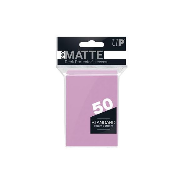 UP - Standard Sleeves - Pro-Matte - Non Glare - Pink (50 Sleeves)-84185