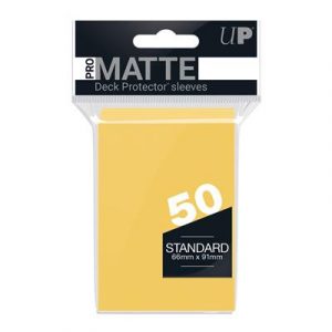 UP - Standard Sleeves - Pro-Matte - Non Glare - Yellow (50 Sleeves)-84186