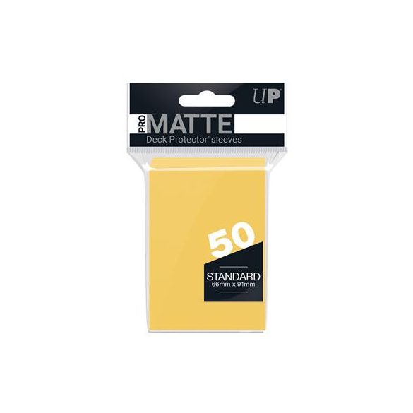 UP - Standard Sleeves - Pro-Matte - Non Glare - Yellow (50 Sleeves)-84186