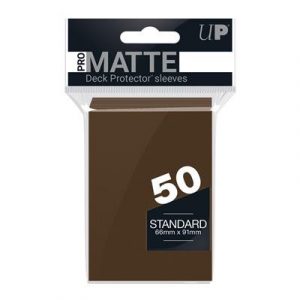 UP - Standard Sleeves - Pro-Matte - Non Glare - Brown (50 Sleeves)-84189