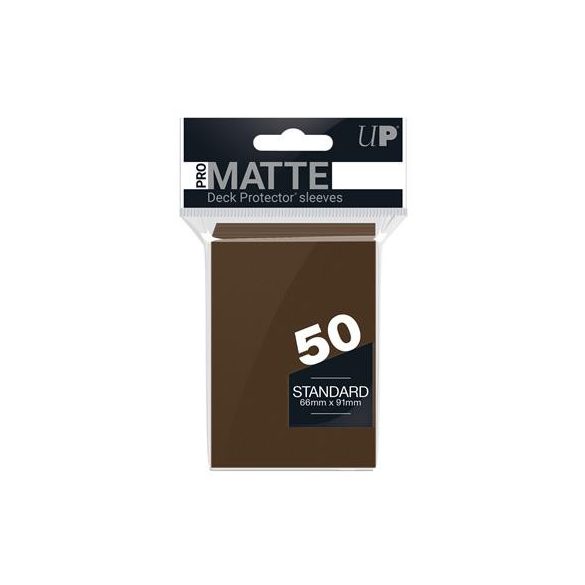 UP - Standard Sleeves - Pro-Matte - Non Glare - Brown (50 Sleeves)-84189