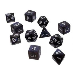 UP - Eclipse 11 Dice Set: Jet Black-15561