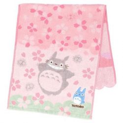 Ghibli - My Neighbor Totoro - Wash towel Totoro cherry blossoms 34x80 cm-MARU-72104