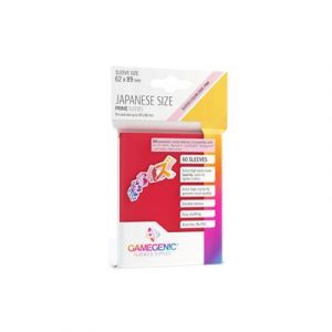 Gamegenic - PRIME Japanese Sized Sleeves Red (60 Sleeves)-GGS10118ML