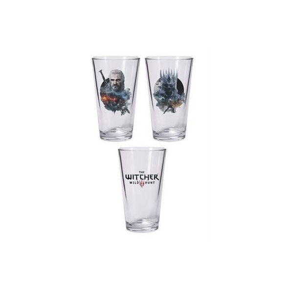 The Witcher 3 - Wild Hunt Pint Glass Set: Geralt und Eredin-3009-451