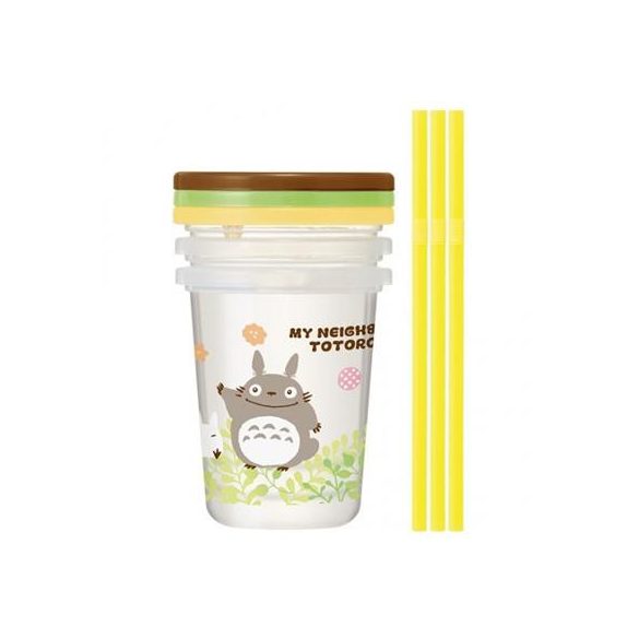 3 glasses with straw set - My Neighbor Totoro-SKATER-45850