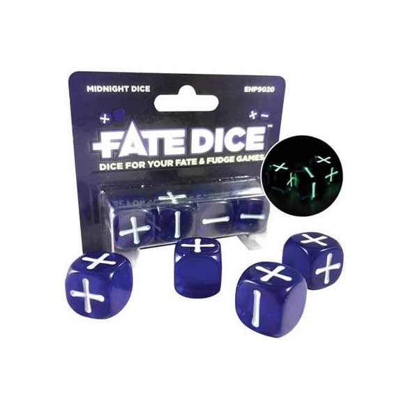 Fate Core Dice: Midnight Dice-EHP9020