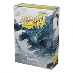 Dragon Shield Japanese size Dual Matte Sleeves - Snow 'Nirin' (60 Sleeves)-AT-15105