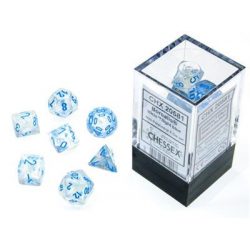 Chessex Borealis Mini-Polyhedral Icicle/light blue Luminary 7-Die Set-20581