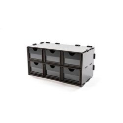 Kraken Wargames Black Paint Rack: Schrank mit 6 Schubladen-KWG0523-9