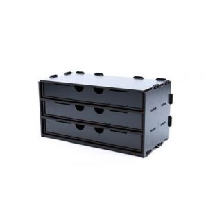 Kraken Wargames Black Paint Rack: Schrank mit 3 langen Schubladen-KWG0523-8