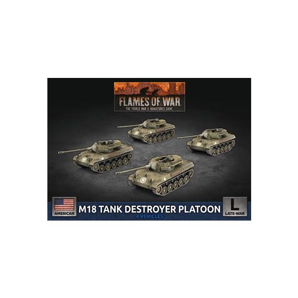 Flames Of War - M18 Hellcat (76mm) Tank Destroyer Platoon (x4 Plastic)-UBX93