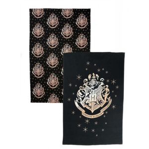 Harry Potter Gold Hogwarts Twin Pack Tea Towel-93290