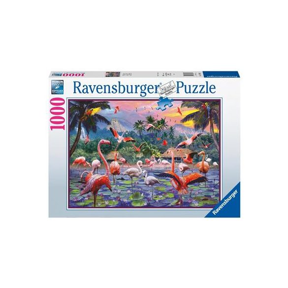 Ravensburger Puzzle - Pinke Flamingos - 1000pc-17082