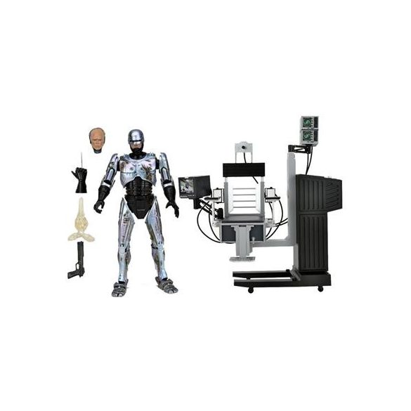 RoboCop 7" Scale Action Figure - Ultimate Battle Damaged RoboCop with Chair-NECA42142