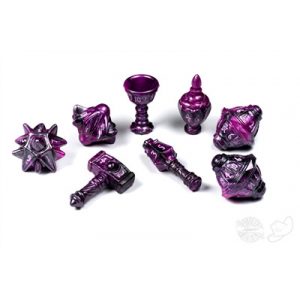 PolyHero Cleric 8 Dice Set Vile Violet-PHD2308