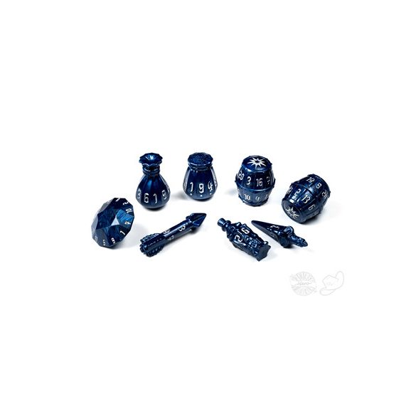 PolyHero Rogue 8 Dice Set Midnight Blue-PHD2319