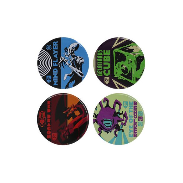 Dungeons & Dragons Monsters Set of 4 Metal Coasters-HAS-DUN06