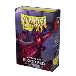 Dragon Shield Japanese Matte Sleeves - Blood Red 'Juusouken' (60 Sleeves)-AT-11150