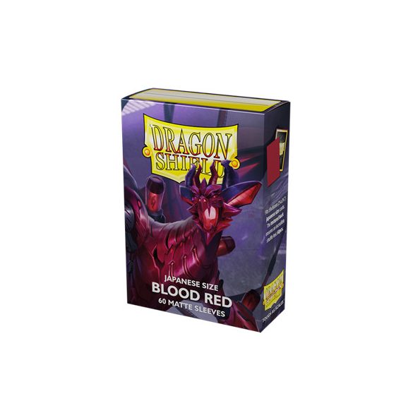 Dragon Shield Japanese Matte Sleeves - Blood Red 'Juusouken' (60 Sleeves)-AT-11150