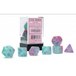 Gemini Polyhedral Gel Green-Pink/blue Luminary 7-Die Set-26464