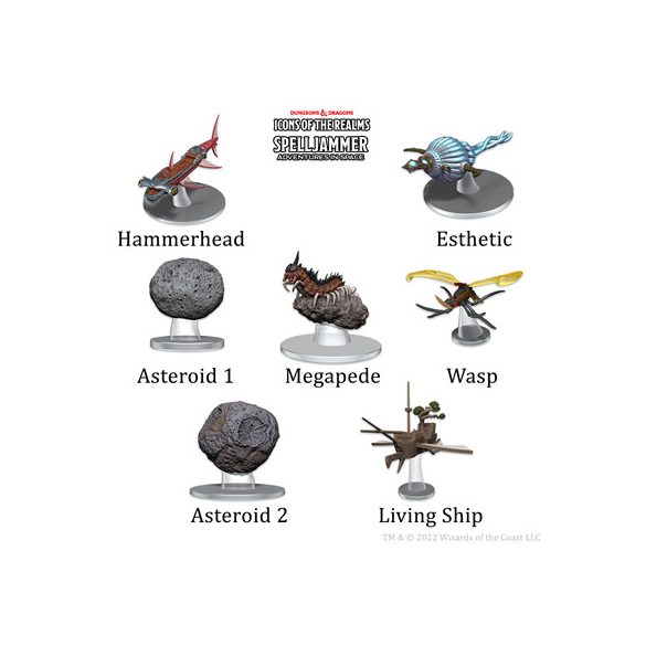 D&D Icons of the Realms: Ship Scale - Asteroid Encounters-WZK96181