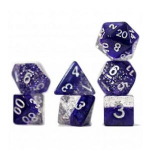 Halfsies Dice - Glitter Edition - Purple (7 Dice Set)-GKGHG50