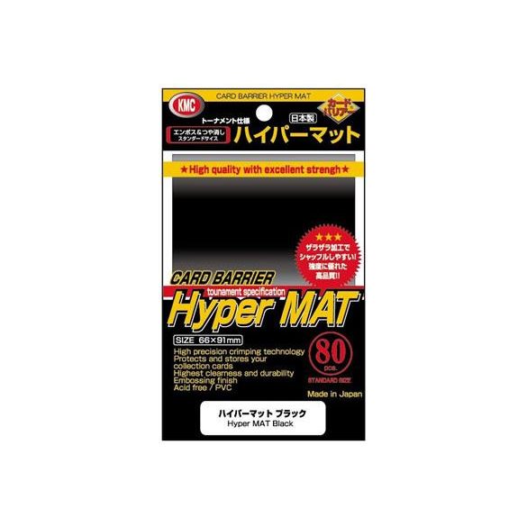 KMC Standard Sleeves - Hyper Mat Black (80 Sleeves)-KMC236