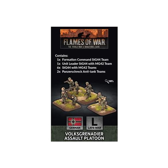 Flames Of War - Volksgrenadier Assualt Platoon (41x Figs) - EN-GE846