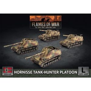 Flames Of War - Hornisse (8.8cm) / Hummel (15cm) Tank-Hunter Platoon (x4 Plastic) - EN-GBX182