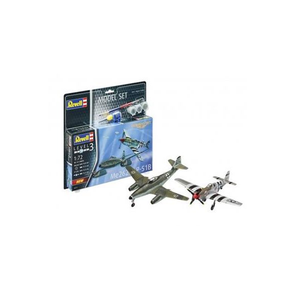 Revell: Model Set Combat Set Me262 & P-51B Mustang-63711