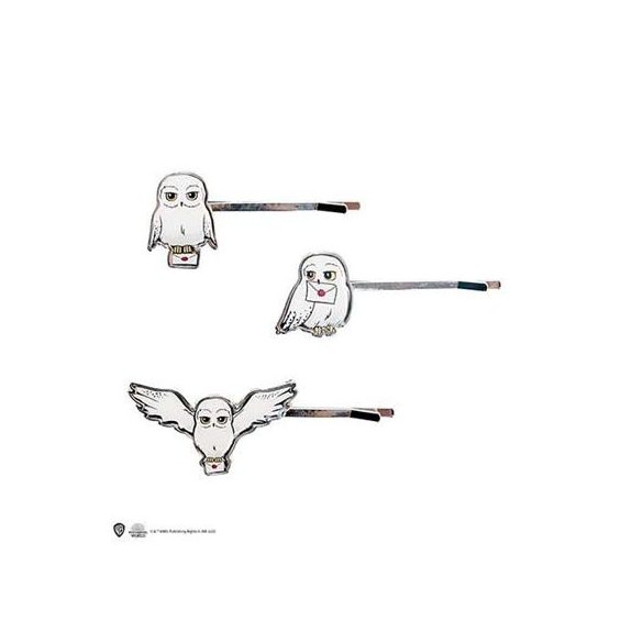 Set of 3 Hairclips Hedwig - Harry Potter-DO3500