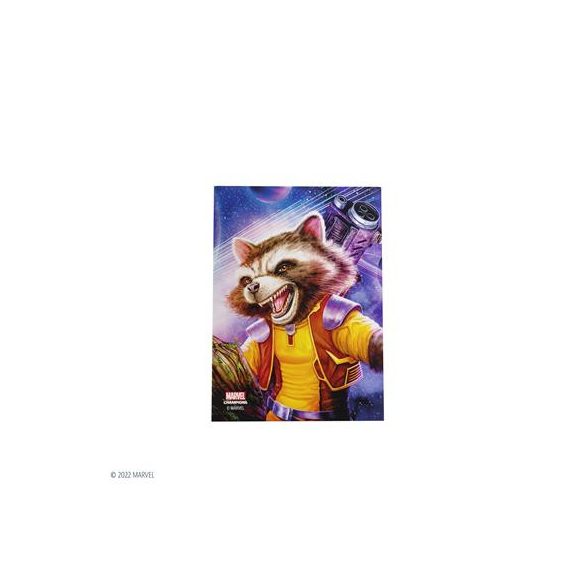 Gamegenic - Marvel Champions FINE ART Sleeves – Rocket Raccoon (51 Sleeves)-GGS15015ML