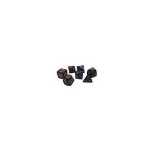 Kitten Polyhedral Dice (7) Black-SJG5906B