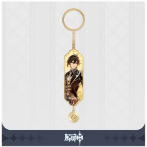 Genshin Impact - Character Drawing Card Metal Keychain: Zhongli-SAK34180