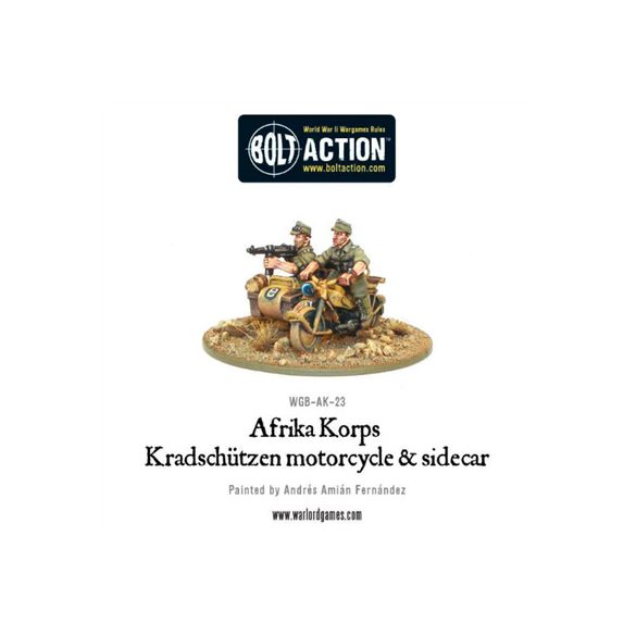 Bolt Action - Afrika Korps Kradschutzen motorcycle and sidecar - EN-WGB-AK-23