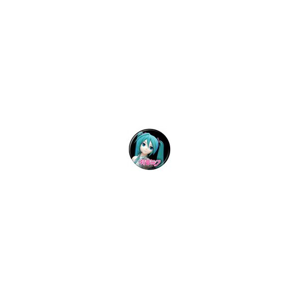 Hatsune Miku Buttons Close on Black-85035