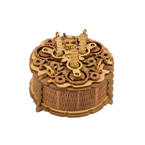 Gift Puzzle Box - Wooden Gift Vault - Birthday Cake-36986