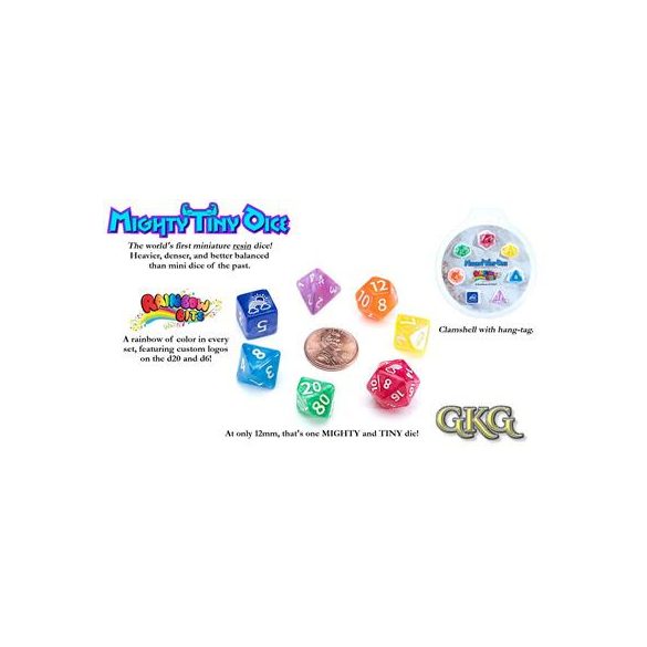 Mighty Tiny Dice - Rainbow Bits (7 Dice Set)-GKGTINYSG777