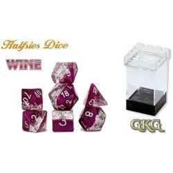 Halfsies Dice - Glitter Edition - Wine (7 Dice Set)-GKGHG01