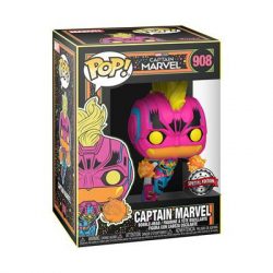 Funko POP! Marvel: Black Light- Captain Marvel (Exclusive)-FK55213