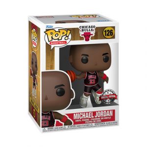 Funko POP! NBA: Bulls- Michael Jordan w/Jordans (Blk Pinstripe Jersey)(Exclusive)-FK60463