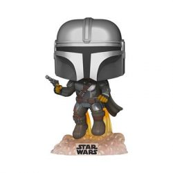 Funko POP! Star Wars:Mandalorian- Mando Flying w/blaster (Exclusive)-FK51405