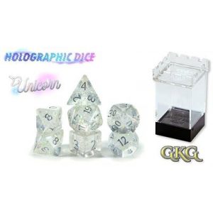 Holographic Dice - Unicorn (7 Dice Set)-GKGHL000